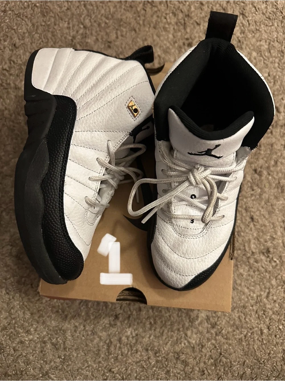 Jordan Kids White and Black Retro Basketball Shoes